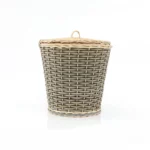CORBEILLE A PAPIER EVASEE PVC AVEC COUVERCLE