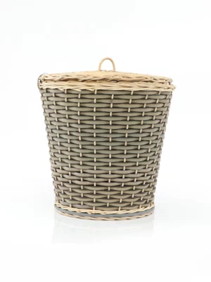 CORBEILLE A PAPIER EVASEE PVC AVEC COUVERCLE