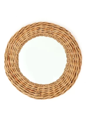 MIROIR ROND MOELLE NATURELLE