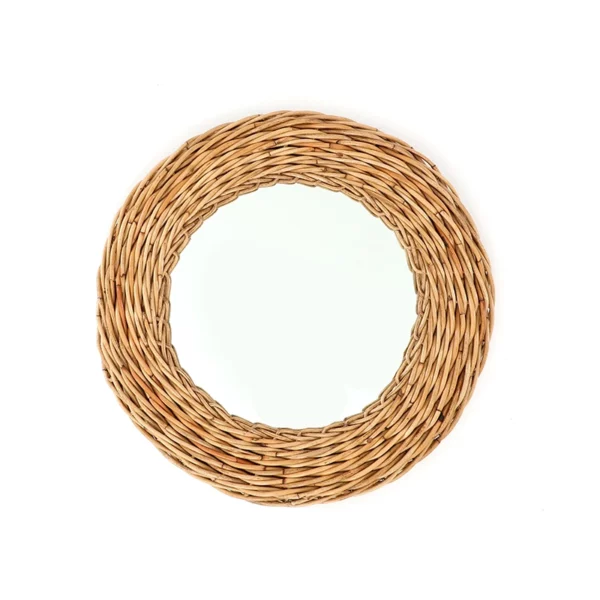 MIROIR ROND MOELLE NATURELLE